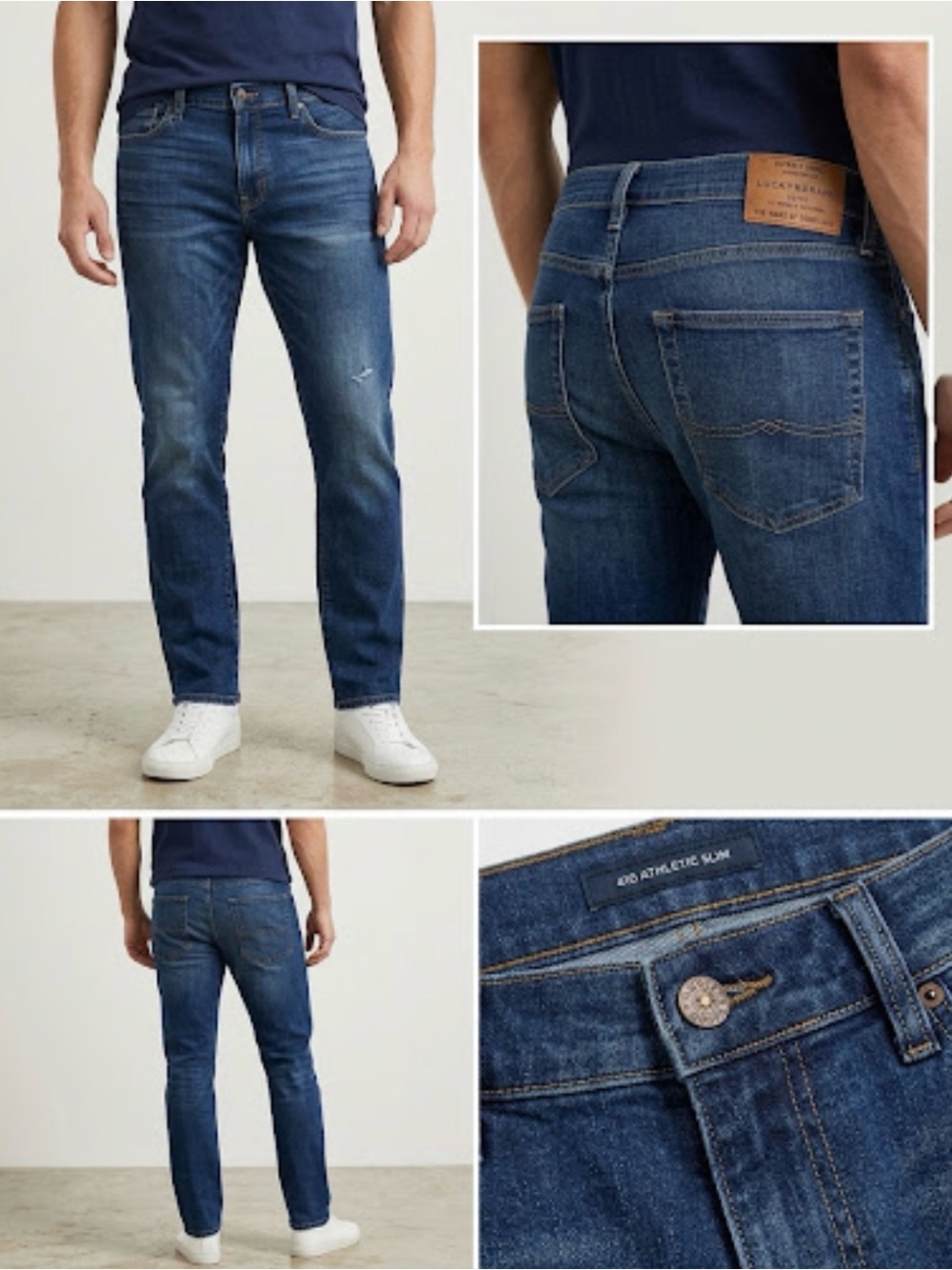 Lucky Brand Men’s Slim Straight Jeans - Dark Blue Wash